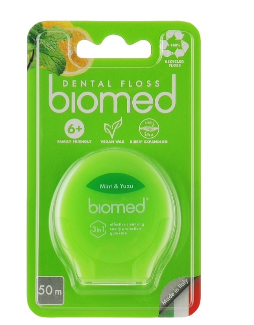 Filo Interdentale BIOMED menta e yuzu 50M