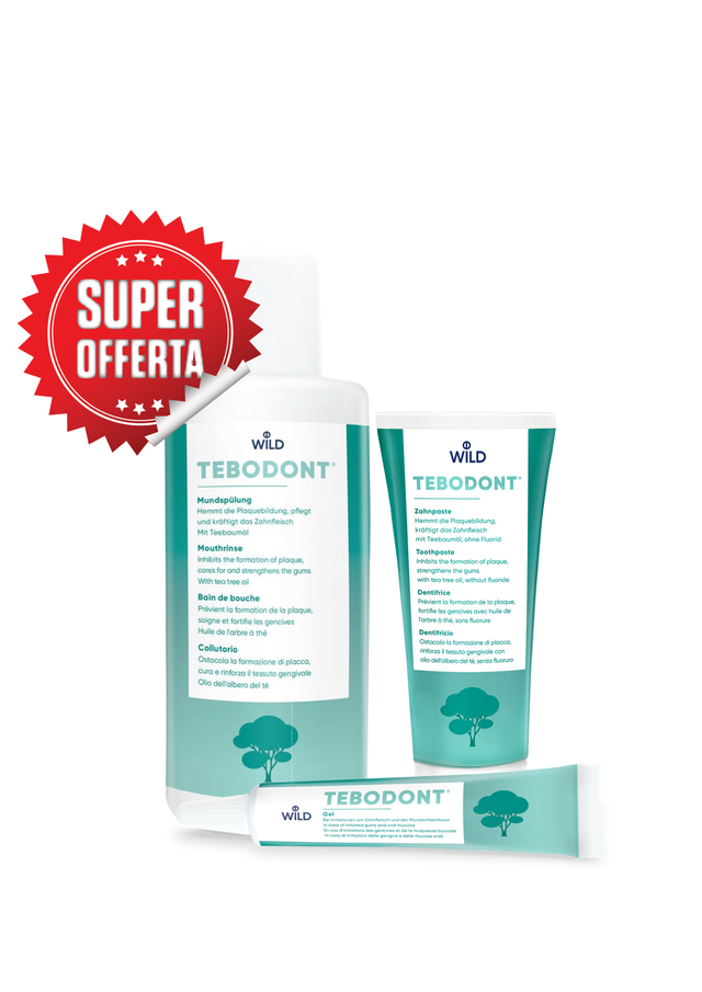Offerta Set Tebodont Collutorio 500ml, Gel, Dentifricio