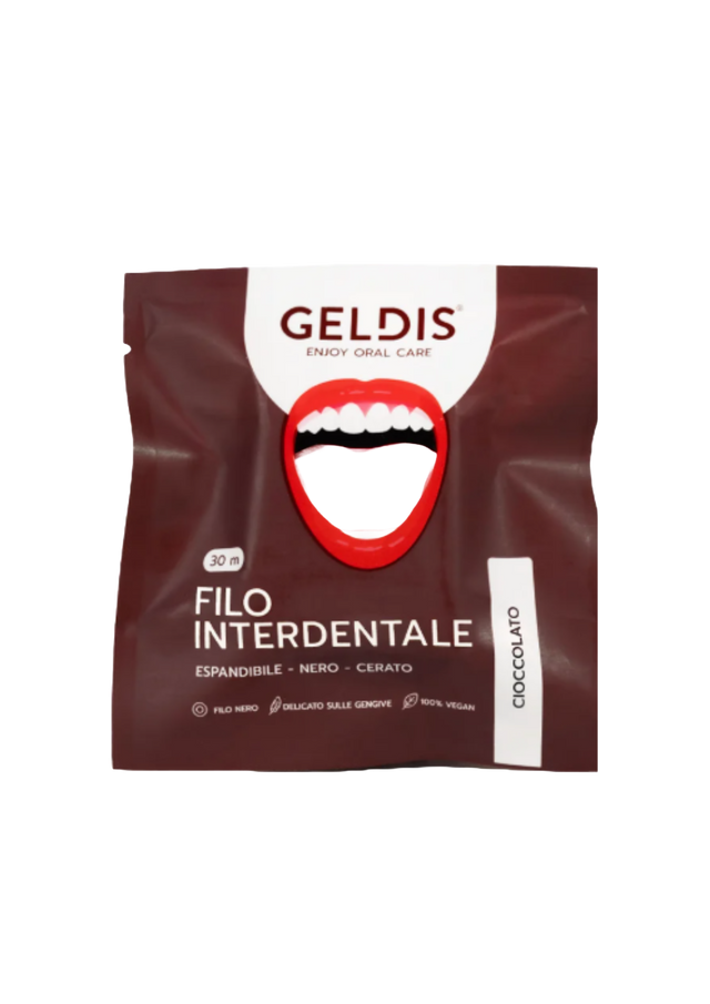 Filo interdentale espandibile Geldis al cioccolato 30m